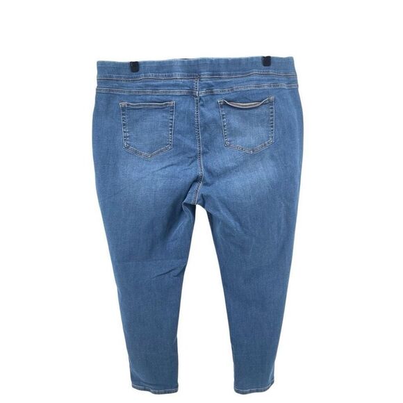 Denim & Co Pull-On Stretch Jeggings 26W / 4X Medium Wash Cozy Touch Denim Pants - Picture 8 of 14